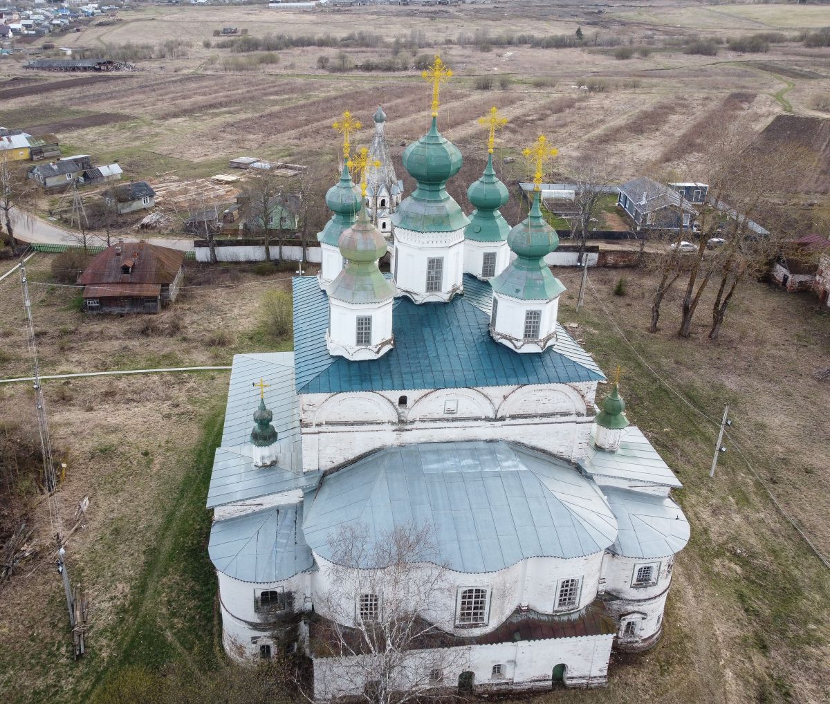 Троице-Гледенский монастырь. Собор Троицы Живоначальной, Морозовица (Великоустюгский район, Вологодская область). фасады