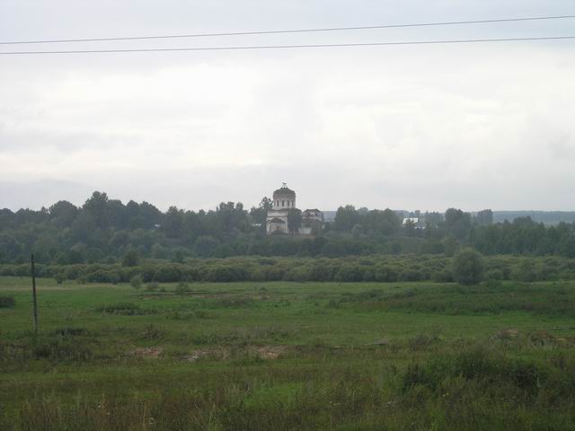 Церковь Рождества Христова, Хвощевка (Богородский район, Нижегородская область). общий вид в ландшафте