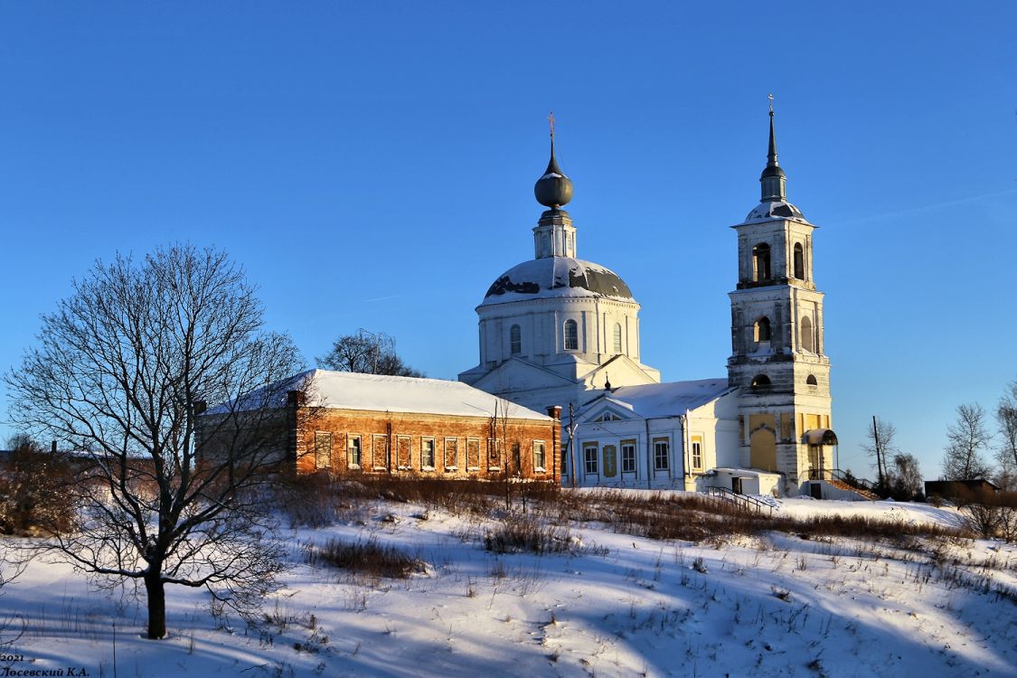 Церковь Покрова Пресвятой Богородицы, Лыково (Юрьев-Польский район, Владимирская область). общий вид в ландшафте