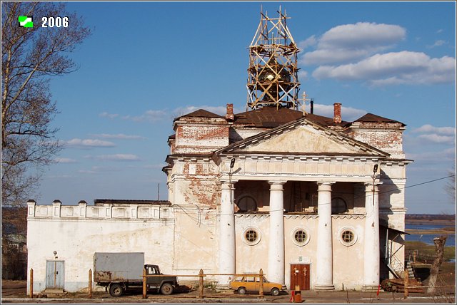 Мстёра. Церковь Иоанна Милостливого. документальные фотографии, Работы по восстановлению церкви начаты с возведения главы на основном объёме