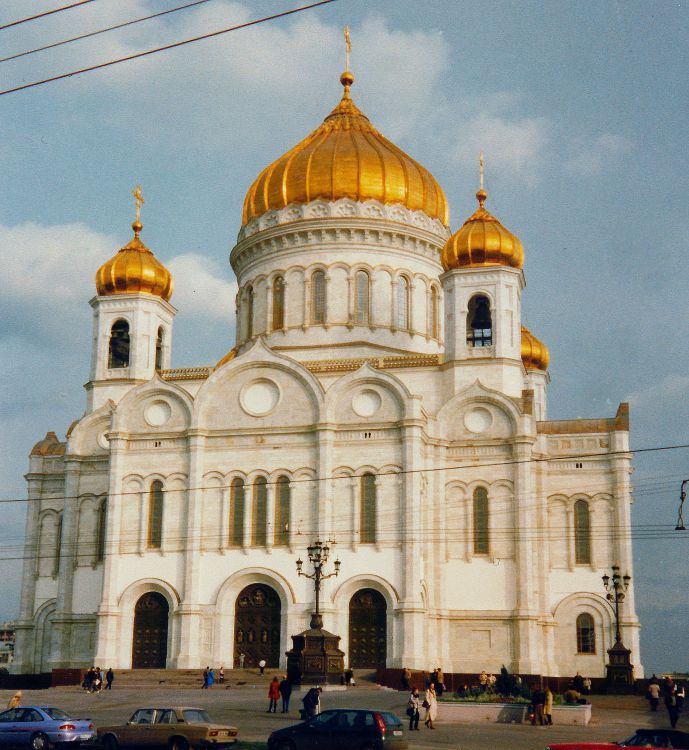 Кафедральный собор Рождества Христова (новый), Хамовники (Центральный административный округ (ЦАО), г. Москва). фасады, Еще без скульптур
