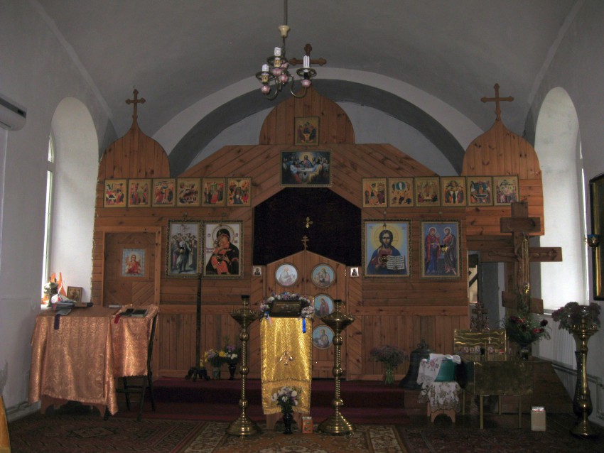 Владимир. Церковь Иоакима и Анны в Лунёве. интерьер и убранство, временный иконостас 