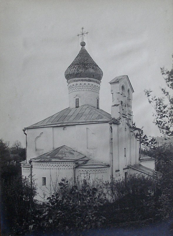 Церковь Сергия Радонежского с Залужья, Псков (Псков, город, Псковская область). архивная фотография, Фото Романова К. К. 1917 г. НА ИИМК РАН