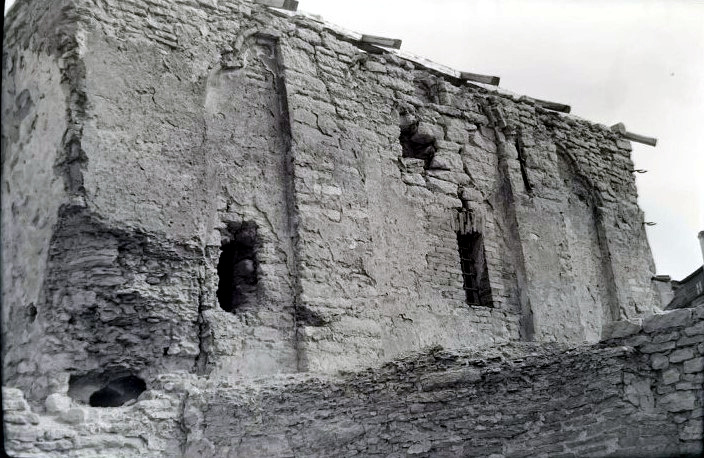 Псков. Церковь Сергия Радонежского с Залужья. архивная фотография, Фото Чинякова А. Г. 1955 г. из коллекции ГНИМА. (ГК №42469426)