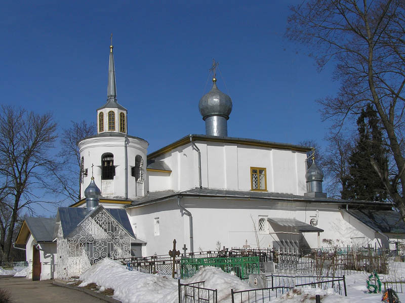 Псков. Церковь Иоанна Богослова с Мишариной горы. общий вид в ландшафте
