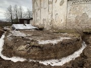 Церковь Космы и Дамиана с Гремячей Горы, Раскопки фундамента несохранившегося северного придела<br>, Псков, Псков, город, Псковская область