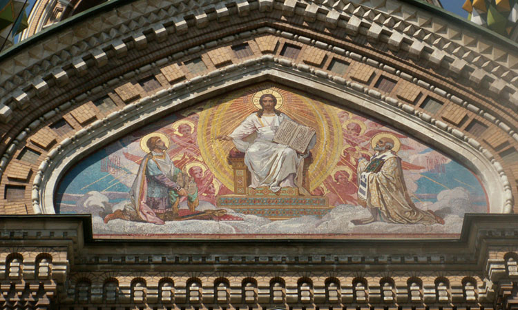 Собор Воскресения Христова, Центральный район (Санкт-Петербург, г. Санкт-Петербург). архитектурные детали, Кокошник южного фасада