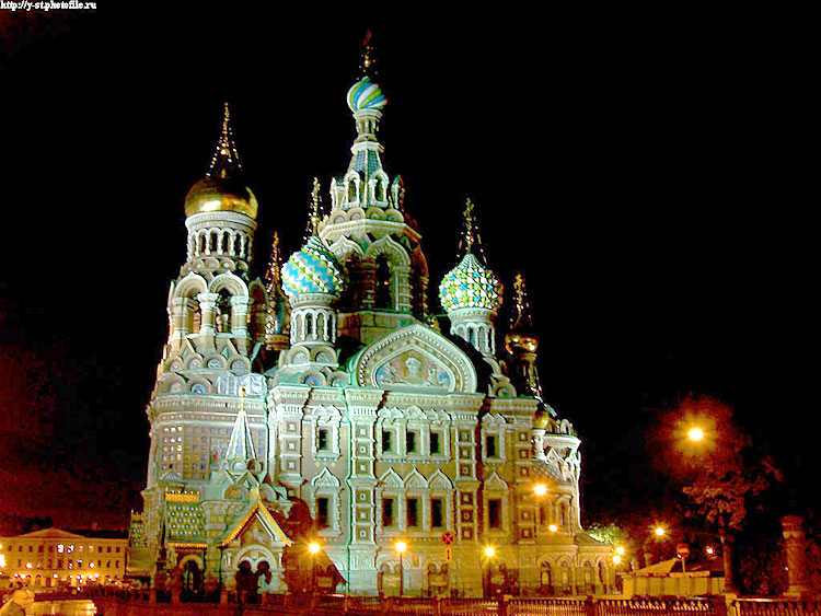Собор Воскресения Христова, Центральный район (Санкт-Петербург, г. Санкт-Петербург). художественные фотографии, Вид ночью