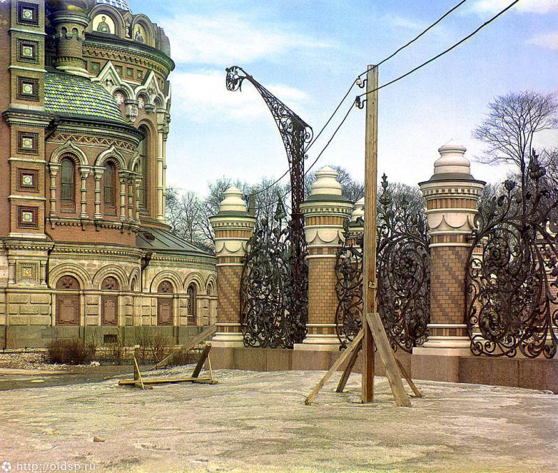 Собор Воскресения Христова, Центральный район (Санкт-Петербург, г. Санкт-Петербург). архивная фотография, Фото с сайта pastvu.ru Фото 1905 г.Фото  С.М.Прокудина-Горского.