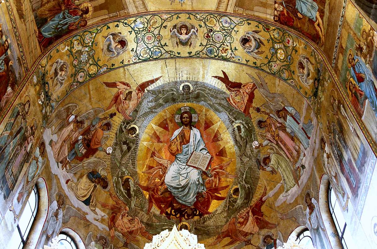 Свод апсиды собора., интерьер и убранство. Собор Воскресения Христова, Центральный район (Санкт-Петербург, г. Санкт-Петербург)
