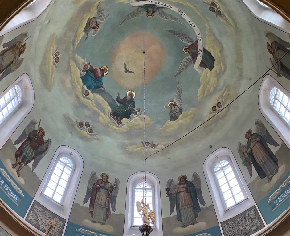 Церковь Казанской иконы Божией Матери, Иванисово (Электростальский городской округ, Московская область). интерьер и убранство, Росписи свода
