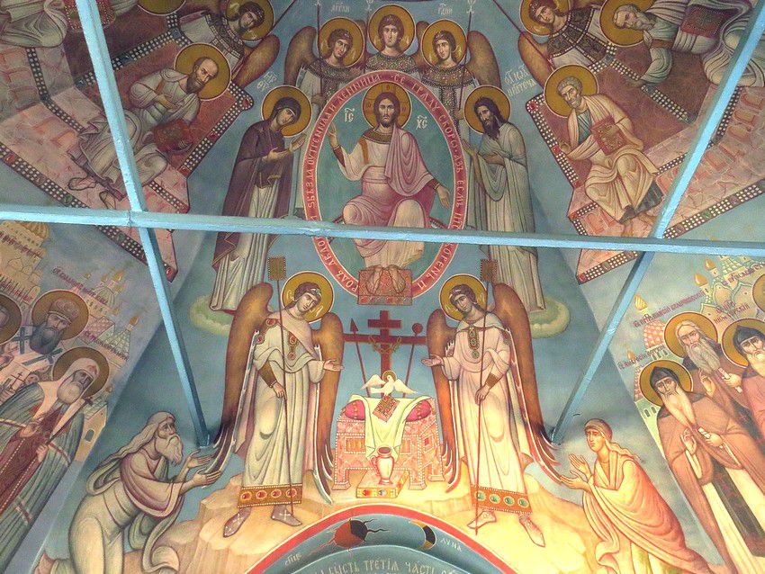 Церковь Бориса и Глеба, Зюзино (Юго-Западный административный округ (ЮЗАО), г. Москва). интерьер и убранство, Росписи в интерьере