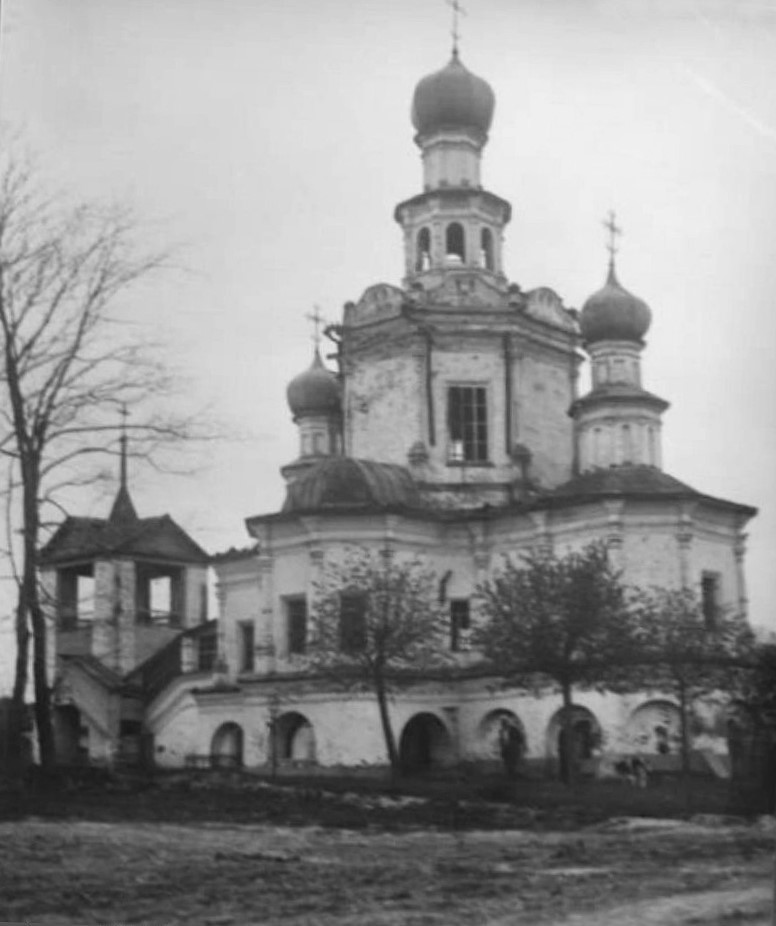 Церковь Бориса и Глеба, Зюзино (Юго-Западный административный округ (ЮЗАО), г. Москва). архивная фотография, Фото 1950-х гг. Источник:История русского искусства под общей редакцией И.Э. Грабаря, том 4, Москва, Издательство Академии наук СССР, 1959 г.