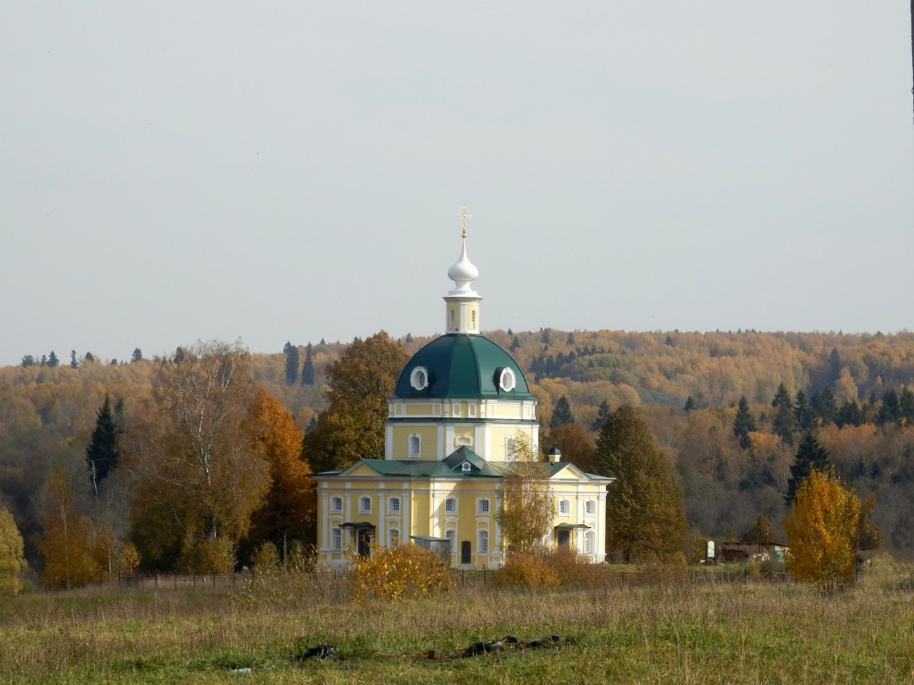 Тараканово. Церковь Михаила Архангела. общий вид в ландшафте
