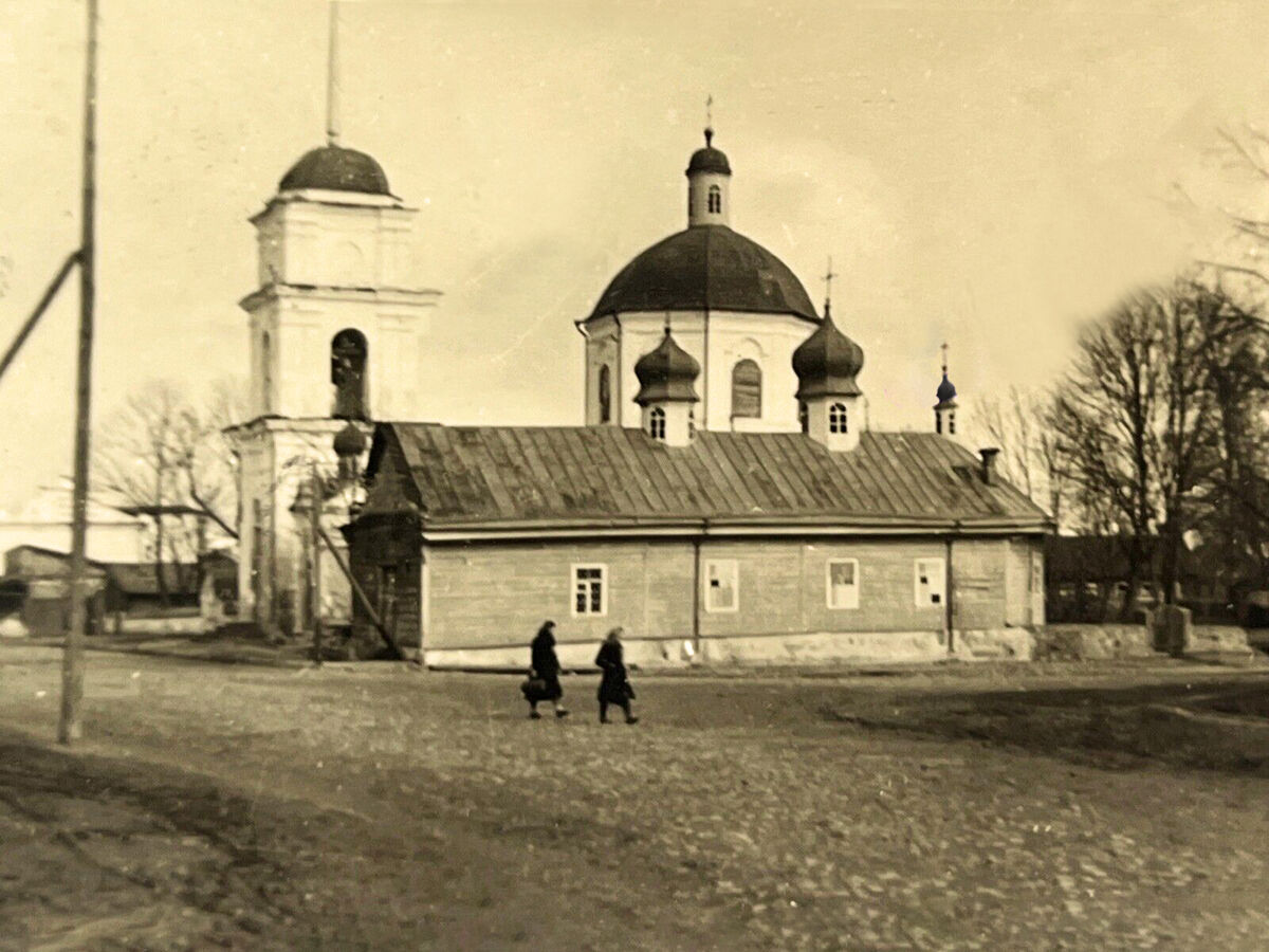 Церковь Варвары великомученицы, Печоры (Печорский район, Псковская область). архивная фотография, Фото 1941 г. с аукциона e-bay.de