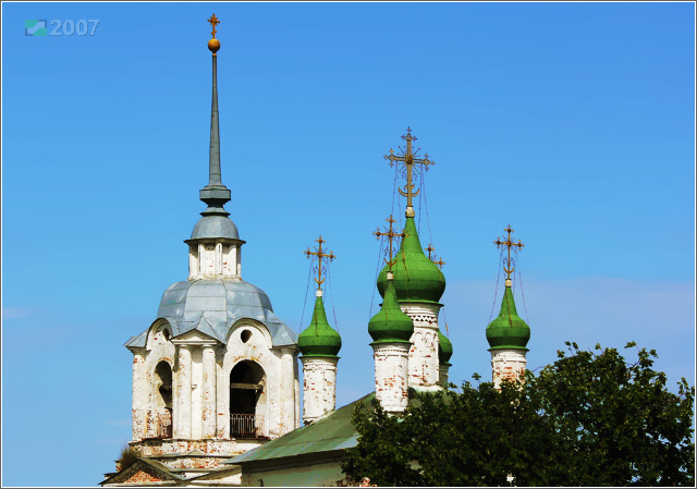 Церковь Богоявления Господня, Касимов (Касимовский район и г. Касимов, Рязанская область). архитектурные детали, Завершения основного объёма и колокольни
