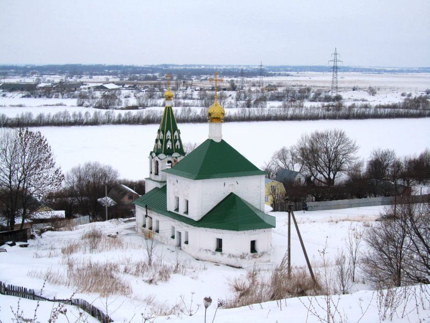 Церковь Преображения Господня (Благовещения Пресвятой Богородицы), Старая Рязань (Спасский район, Рязанская область). общий вид в ландшафте, вид с юго-востока