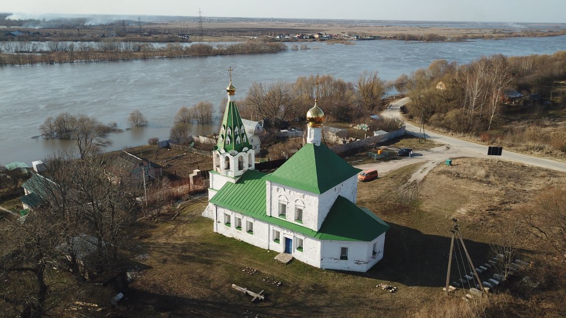 Церковь Преображения Господня (Благовещения Пресвятой Богородицы), Старая Рязань (Спасский район, Рязанская область). общий вид в ландшафте