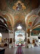 Церковь Ирины (Троицы Живоначальной) в Покровском, Вид на главный иконостас от центрального входа<br>, Москва, Центральный административный округ (ЦАО), г. Москва