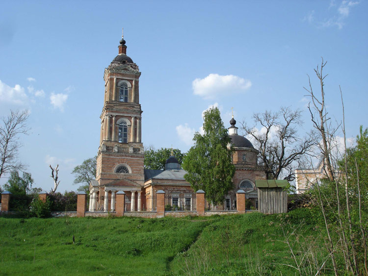 Богослово. Церковь Успения Пресвятой Богородицы. общий вид в ландшафте, 		      