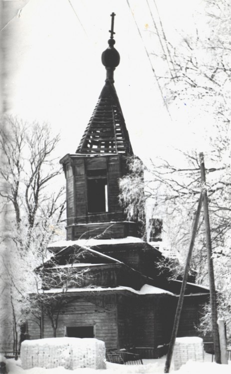 Воютино. Церковь Вознесения Господня. архивная фотография, юго-западный фасад.вид исторического храма до его разборки .