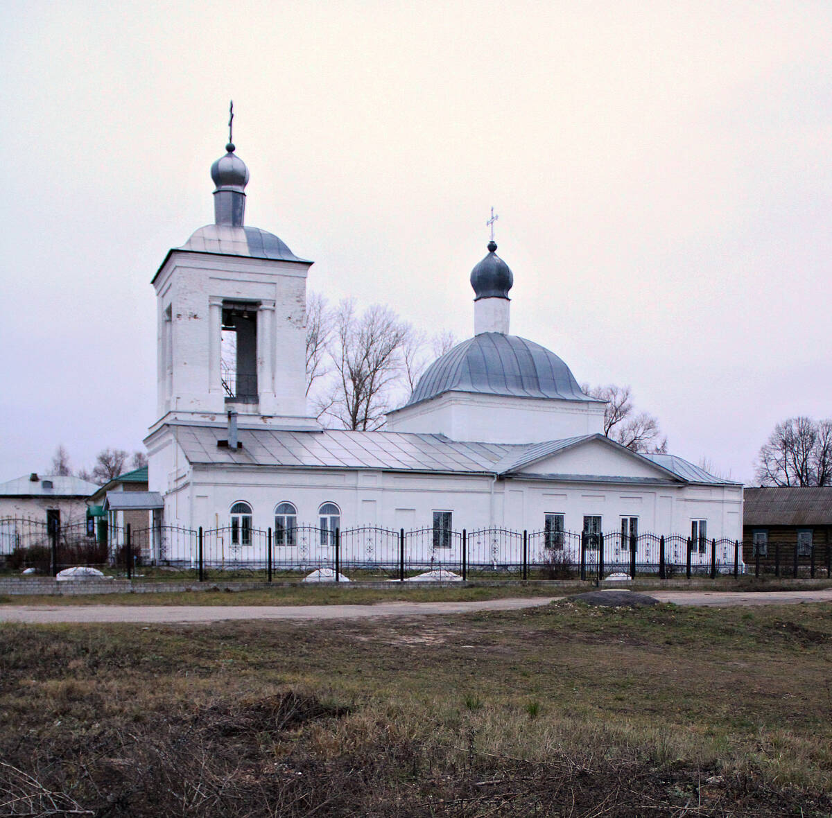 Церковь Михаила Архангела, Архангел (Меленковский район, Владимирская область). общий вид в ландшафте