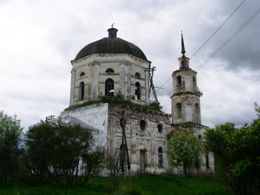 Бабье. Церковь Николая Чудотворца. фасады, вид с северо-востока