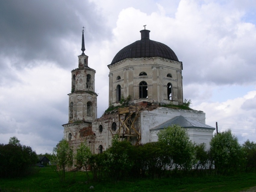 Бабье. Церковь Николая Чудотворца. фасады, вид с юго-востока