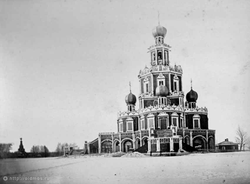 Церковь Покрова Пресвятой Богородицы в Филях, Фили-Давыдково (Западный административный округ (ЗАО), г. Москва). архивная фотография, фото с сайта pastvu.com