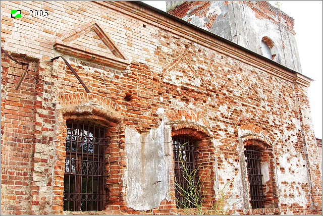 Церковь Казанской иконы Божией Матери, Борисоглеб (Судогодский район, Владимирская область). архитектурные детали, Северный фасад траезной. Фрагмент