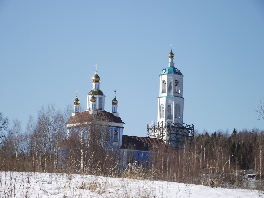 Церковь Казанской иконы Божией Матери, Борисоглеб (Судогодский район, Владимирская область). общий вид в ландшафте