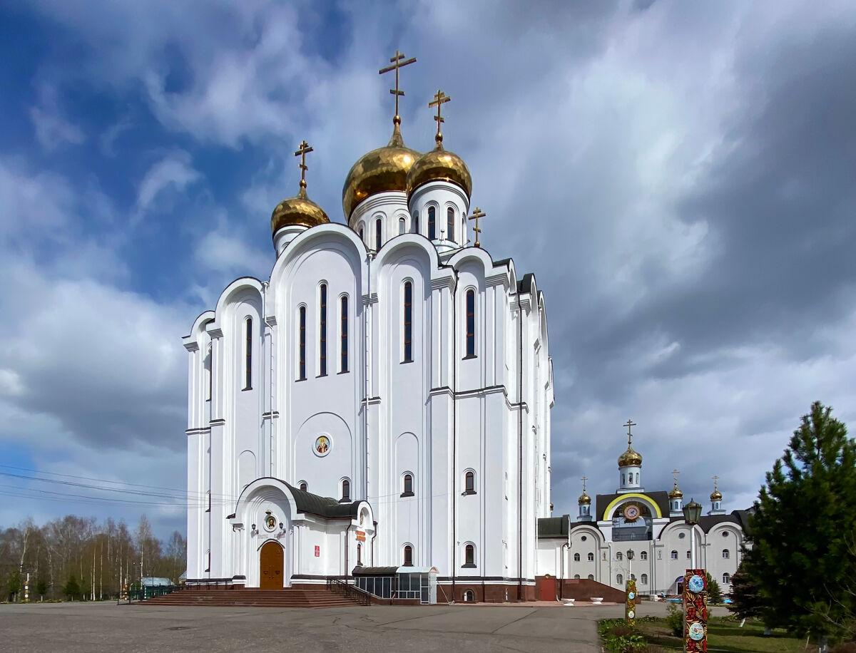 Кафедральный собор Стефана Пермского, Сыктывкар (Сыктывкар, город, Республика Коми). фасады, Вид с юго-запада от часовни