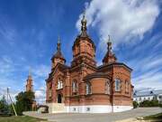 Богородицко-Тихоновский Тюнинский женский монастырь, Собор и колокольня, вид с юго-востока<br>, Тюнино, Задонский район, Липецкая область