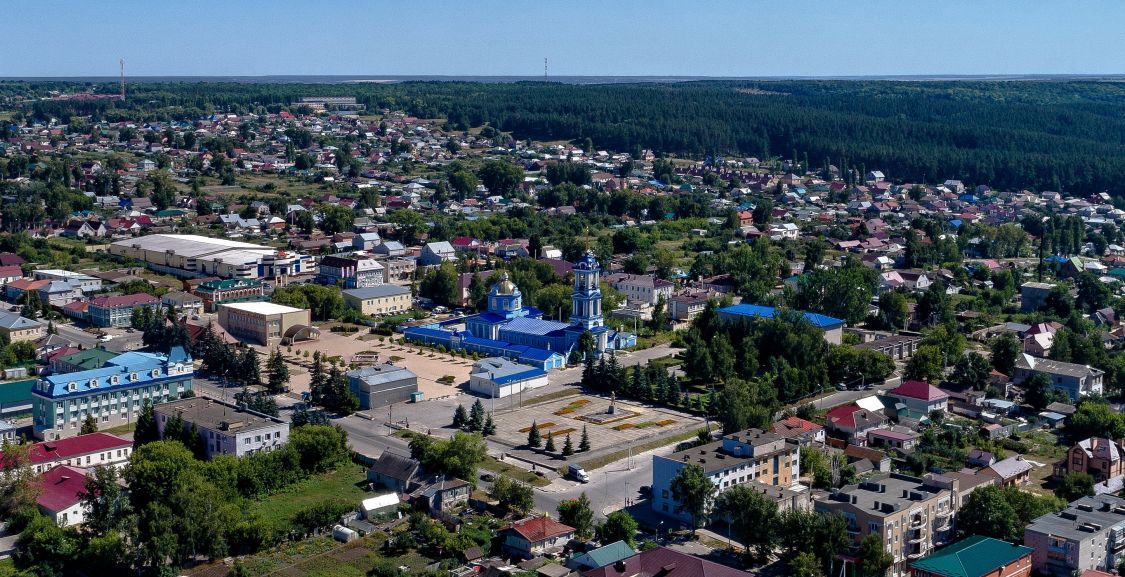 Собор Успения Пресвятой Богородицы, Задонск (Задонский район, Липецкая область). общий вид в ландшафте