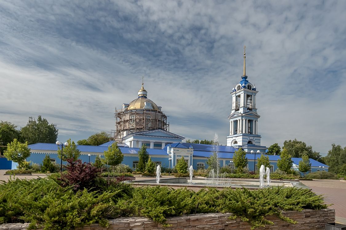Задонск. Собор Успения Пресвятой Богородицы. общий вид в ландшафте