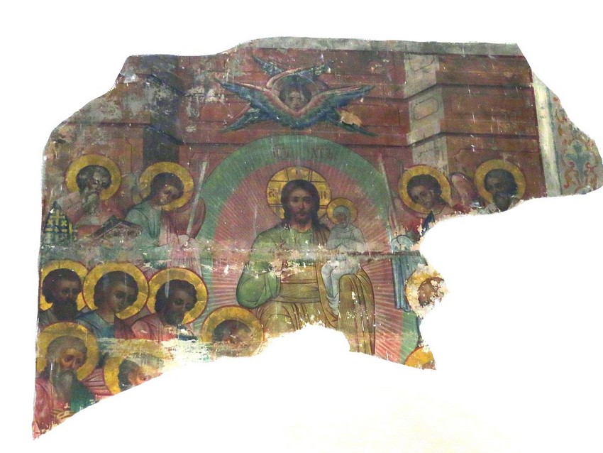 Алексиевский Константино-Еленинский мужской монастырь. Церковь Константина и Елены, Владимир (Владимир, город, Владимирская область). интерьер и убранство, Сохранившийся фрагмент росписей