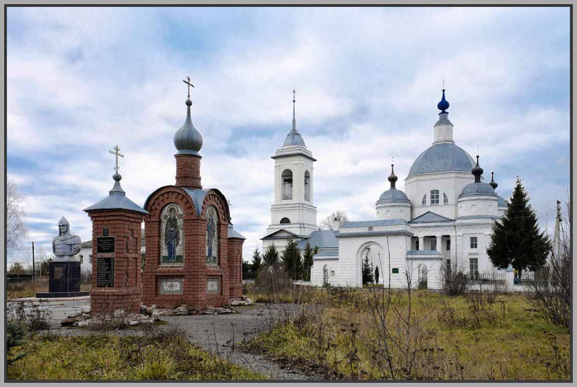 Церковь Троицы Живоначальной, Ворша (Собинский район, Владимирская область). общий вид в ландшафте