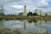 Церковь Николая Чудотворца и Спиридона Тримифунтского, Вид на колокольню из-за озера<br>, Черкутино, Собинский район, Владимирская область