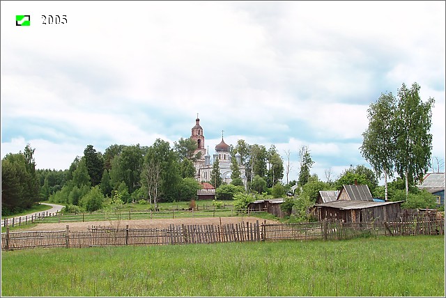 Церковь Георгия Победоносца, Березники (Собинский район, Владимирская область). общий вид в ландшафте, Панорама с востока