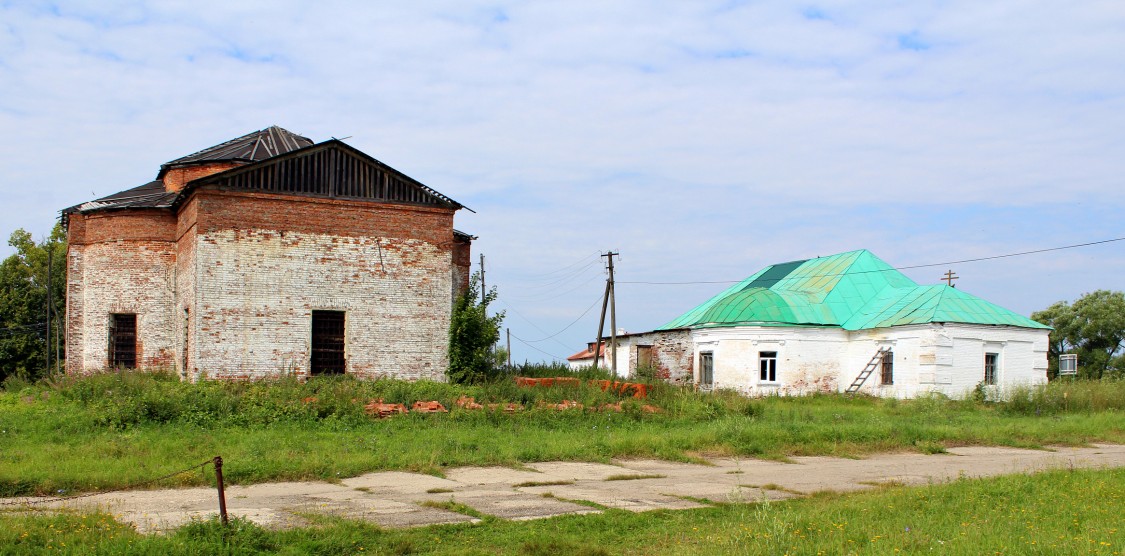 Ельцино. Церковь Николая Чудотворца. общий вид в ландшафте