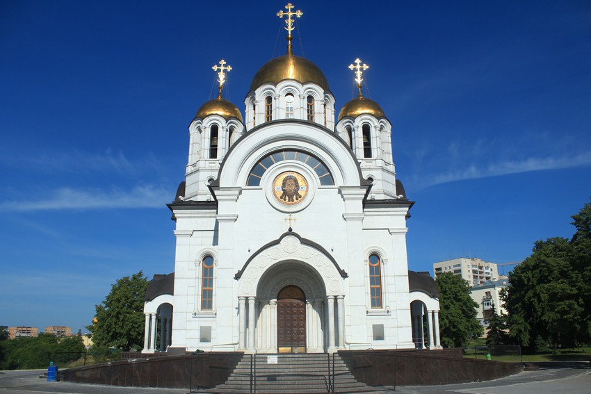 Самара. Церковь Георгия Победоносца. фасады, Западный фасад