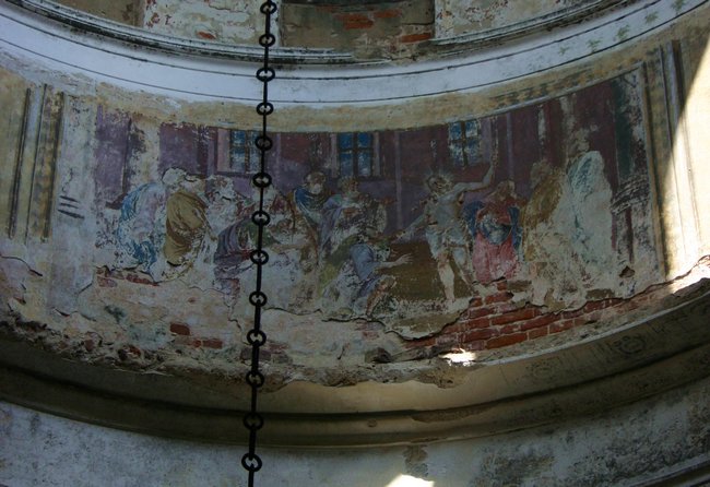 Церковь Николая Чудотворца, Белое (Кимрский район и г. Кимры, Тверская область). интерьер и убранство, Фрагмент росписи барабана