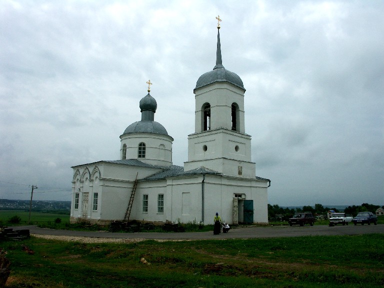 Церковь Параскевы Пятницы, Болховское (Задонский район, Липецкая область). общий вид в ландшафте