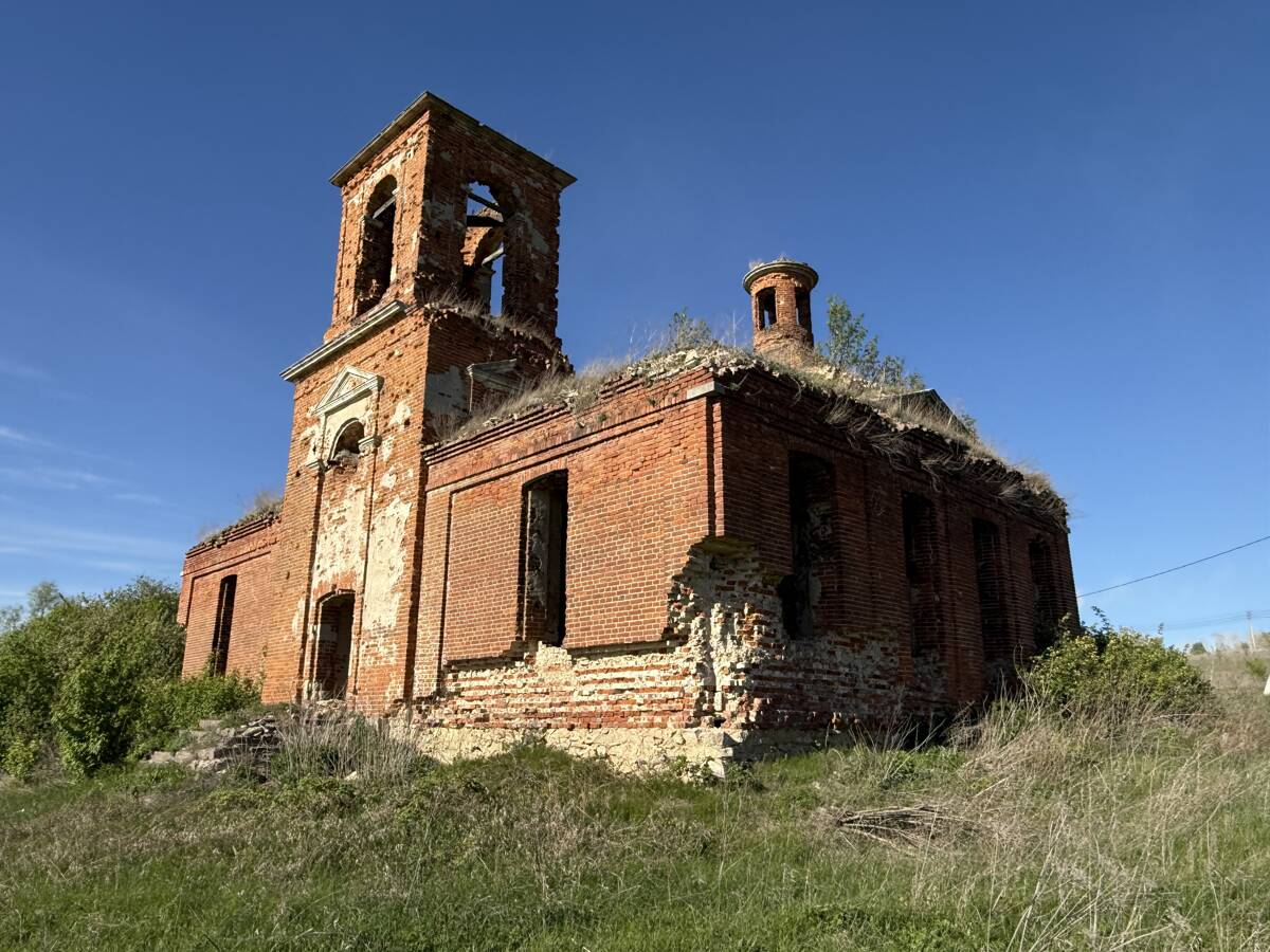 Церковь Бориса и Глеба, Поречье (Дубенский район, Тульская область). фасады, Вид с юго-запада