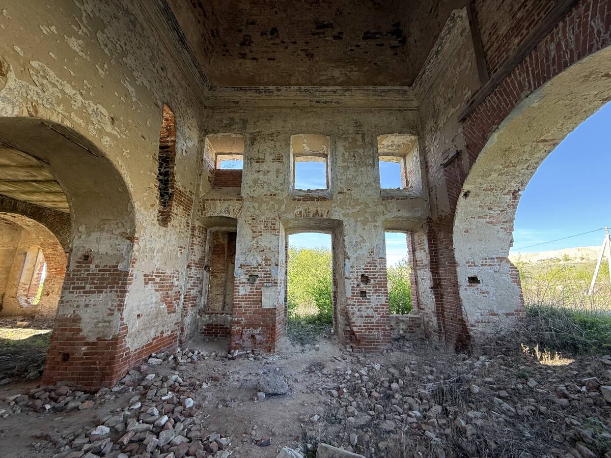 Церковь Бориса и Глеба, Поречье (Дубенский район, Тульская область). интерьер и убранство, Вид на северную стену основного объема