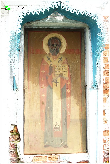Санино. Никольский женский монастырь. дополнительная информация, Правая фреска западных ворот ограды