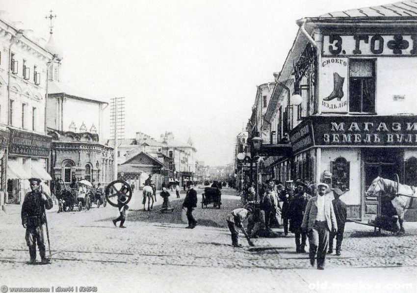 Церковь Успения Пресвятой Богородицы в Печатниках, Мещанский (Центральный административный округ (ЦАО), г. Москва). архивная фотография, Фото с сайта pastvu.ru Фото 1901 г.