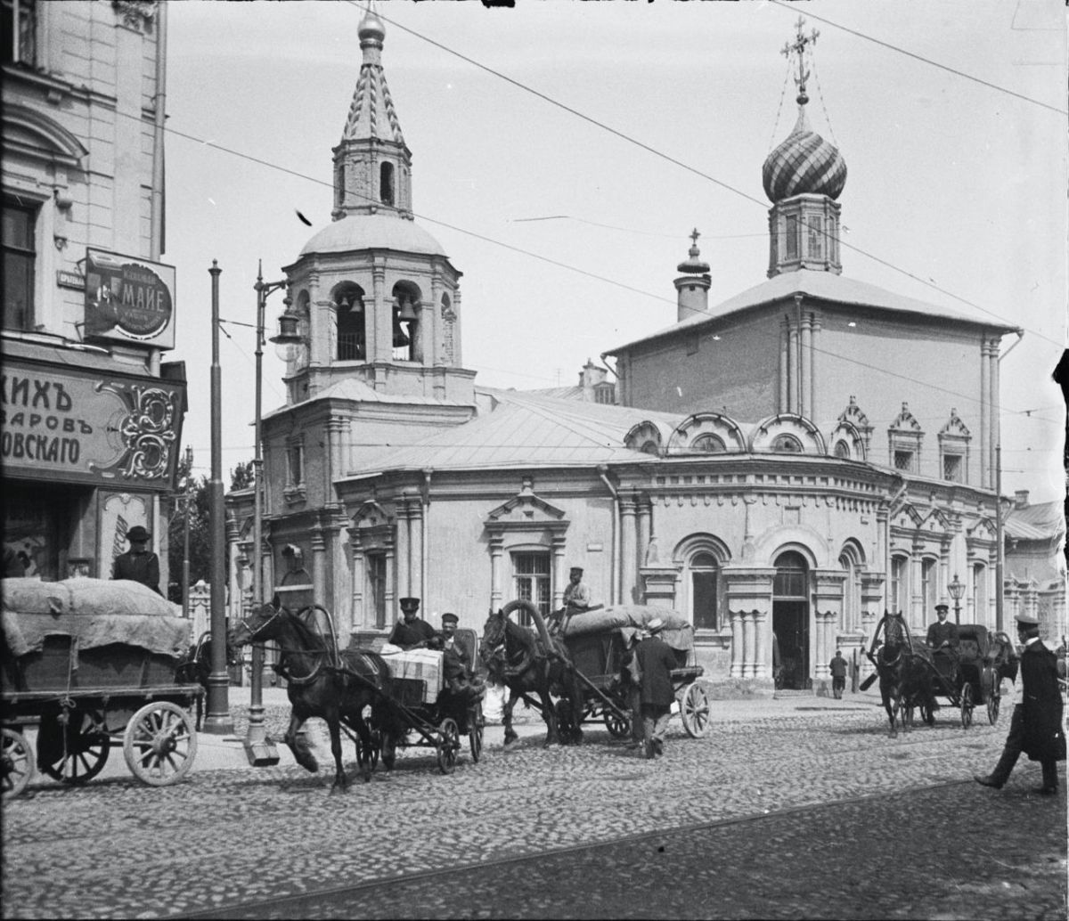 Церковь Успения Пресвятой Богородицы в Печатниках, Мещанский (Центральный административный округ (ЦАО), г. Москва). архивная фотография, Фото Успенского храма, выполненная в кон. ХIХ в. Приблизительная датировка: с 01.07.1890 г. по 01.07.1900 г.