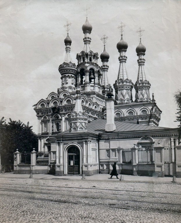 Тверской. Церковь Рождества Пресвятой Богородицы в Путинках. архивная фотография, Фотоснимок с дореволюционной фотокарточки.