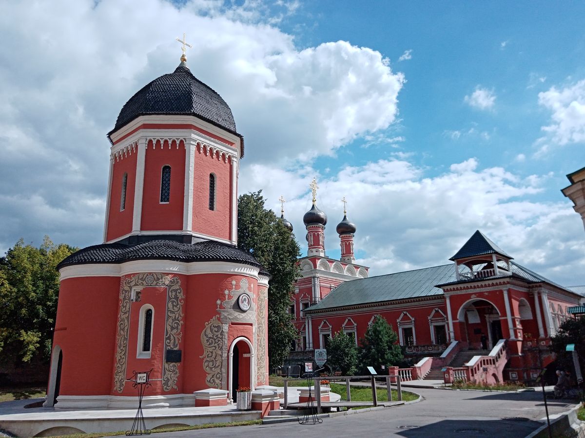 общий вид в ландшафте. Высоко-Петровский монастырь. Собор Петра, митрополита Московского, Тверской (Центральный административный округ (ЦАО), г. Москва)
